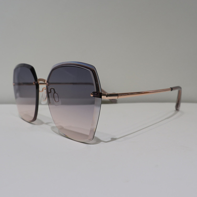 Oversized Polarized Sunglasses Butterfly Shape , Polygon Anti Glare And Polarized Sunglasses